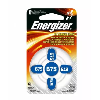Energizer cink-levegő hallókészülék-elem 675-ös méret (AZ675DP-4 TL4)