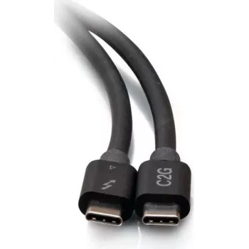 C2G 2,5 láb Thunderbolt 4 USB-C kábel - 40Gbps, 100W PD, 8K, fekete