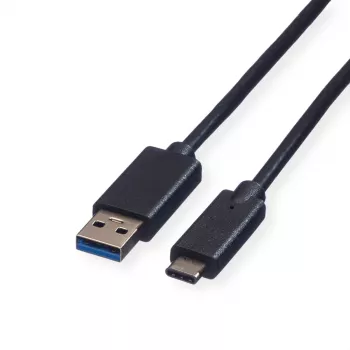 ROLINE USB 3.2 Gen 1 kábel A - C, 1 m, fekete
