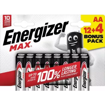 Energizer Max 316920 AA Mignon alkáli elem, 1,5 V, 16-os csomag
