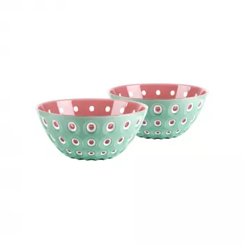 Guzzini Le Murrine 2 darabos tálkészlet 12 cm matcha zöld/fehér/mályva