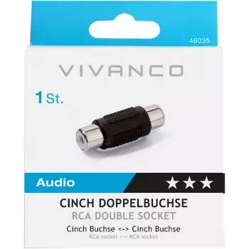 Vivanco RCA to RCA Audio Adapter (VVAADAPRCAFF)