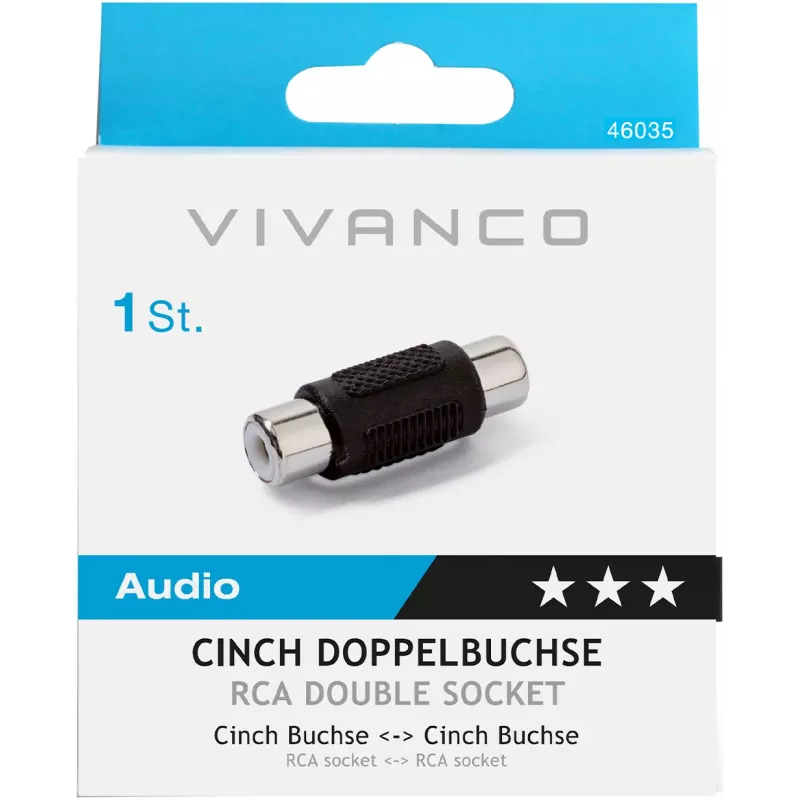 Vivanco RCA-RCA audioadapter (VVAADAPRCAFF)