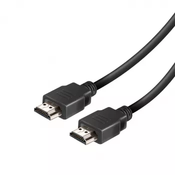 Vivanco VVVHDMI25MMK High Speed HDMI-kábel Ethernet-csatlakozóval 2,5 m 4K 60Hz 18Gbps ARC HEC 3D HDCP 2.2 HDR aranyozott fekete