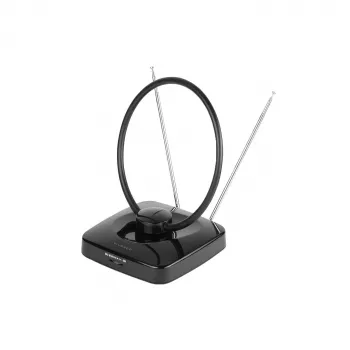 Vivanco VVTV2ANTCIRCLE beltéri antenna DVB-T/T2, DAB/DAB+ és FM-rádióhoz, fekete