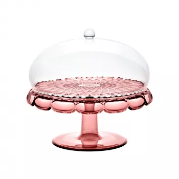 Guzzini Vanity tortatartó üvegbúrával, mauve, 30 cm
