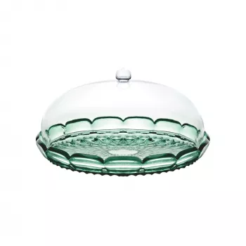 Guzzini Vanity tortatányér-készlet fedővel Matcha Green