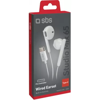 SBS Studio Mix 65c vezetékes USB-C fejhallgató, fehér (TEEARTYCAPW)