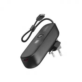 SBS TETRBB5000PD20 5000 mAh 20W Power Delivery power bank, fekete