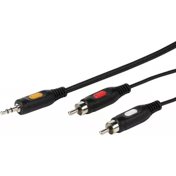 Vivanco 3.5 mm to 2xRCA Audio Cable 2.5 m (VVAJACK2RCA25MMK)
