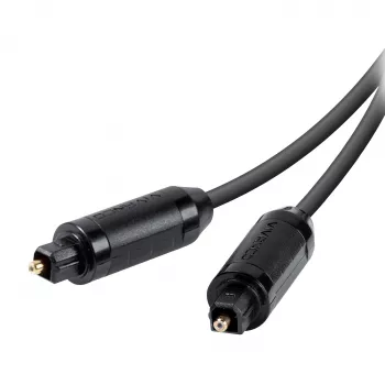 Vivanco VVATOSL30GK 3m TOSLINK Optical Audio Cable - Gold-Plated, Black
