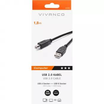 Vivanco USB 2.0 A-B Cable 1.8 m (VVIT31USBAB18MMK)
