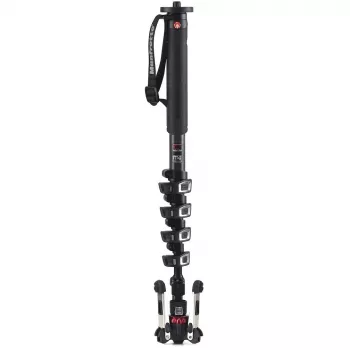 Manfrotto XPRO Monopod+ MVMXPROC5 karbonszálas 5 szekciós videó egylábú állvány FLUIDTECH alappal