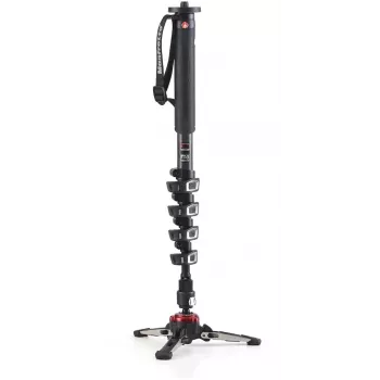 Manfrotto XPRO Monopod+ MVMXPROC5 karbonszálas 5 szekciós videó egylábú állvány FLUIDTECH alappal