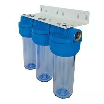 Senior Plus 3P BX vízszűrő ház 3/4 inch BSP átlátszó ház 9 3/4 inch szűrőbetétekhez