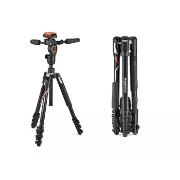 Manfrotto MKBFRLA-3W Befree 3-Way Live alumínium állvány folyadékos fejjel, fekete