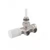 Giacomini V81112Q termosztatikus radiátorszelep-alsórész 1/2 inch x 3/4 inch Eurokonus szögletes kivitel, nikkelezett sárgaréz