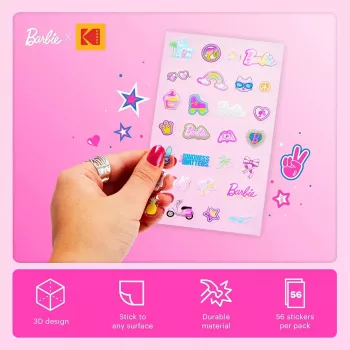 Kodak x Barbie dekoratív matrica készlet, több mint 50 matrica (RODB2X3SCAM)