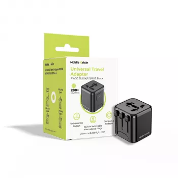 Mobile Origin PW30 utazóadapter EU/UK/US/AUS, fekete