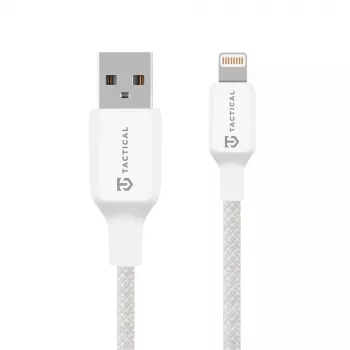Tactical Stitch Thread USB-A to Lightning Cable, White