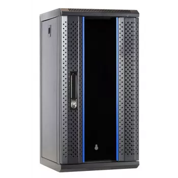 DSIT DS10-3312 12U 10 inch fali szerverház üvegajtóval, 312x310x618 mm, fekete
