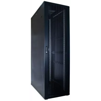 DSIT 42U 19 inch szerver rack szekrény perforált elülső ajtóval, 600x1200x2000 mm, fekete