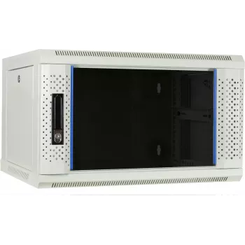 DSIT DS6406W 6U fali szerver szekrény üvegajtóval, fehér, 600 x 450 x 367 mm