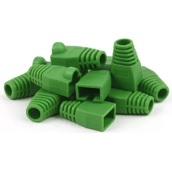DSIT DANICOM RJ45 törésvédő gumibak zöld, 10 darabos csomag