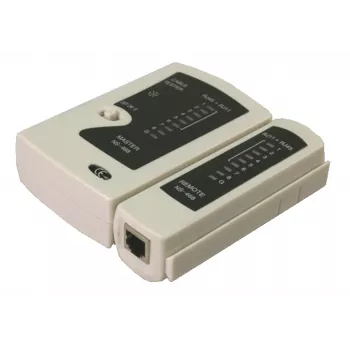 DSIT hálózati kábelteszter RJ11 RJ12 RJ45 ISDN Cat5 Cat5e Cat6 Cat6a UTP STP-hez LED kijelzéssel