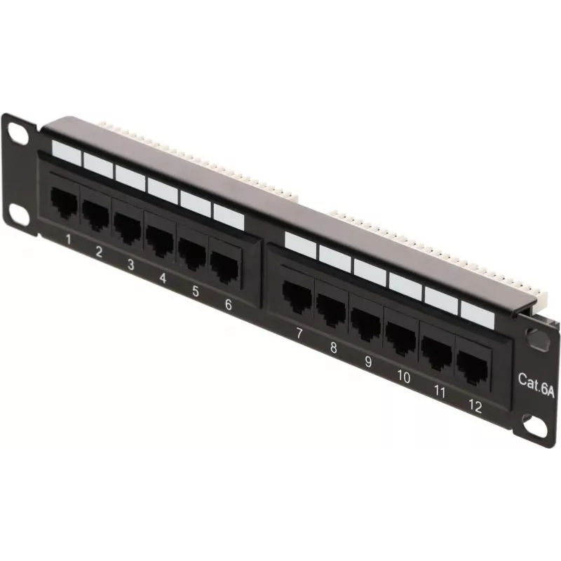 DSIT 10 inch 12-portos UTP CAT 6a patchpanel DS-10Patch6a-12UTP