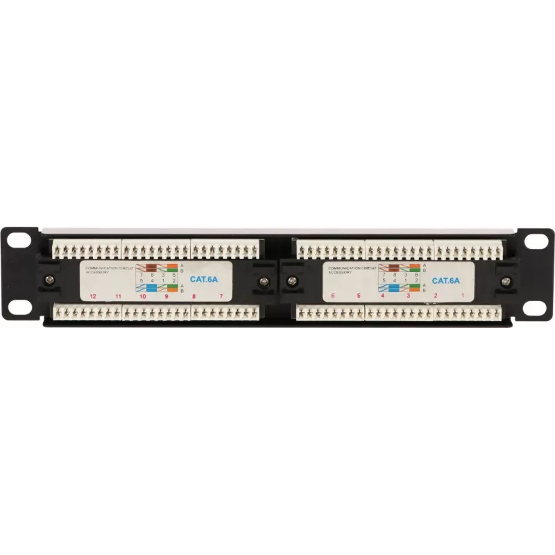 DSIT 10 inch 12-portos UTP CAT 6a patchpanel DS-10Patch6a-12UTP