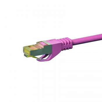 DSIT Cat.7 S/FTP (PiMF) RJ45 hálózati patchkábel, rózsaszín, 0,50 m