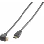 Vivanco High-Speed HDMI kábel Ethernet-támogatással, 90 fokos szög, 1,5 m, fekete (VVVHDMI30M1M90K)