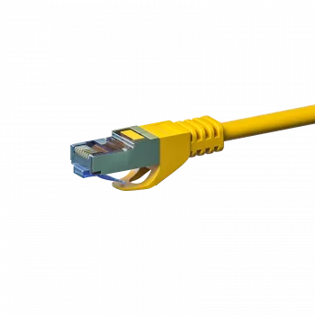 DSIT CAT 6a S/FTP LSOH patchkábel, 0,5 m, sárga