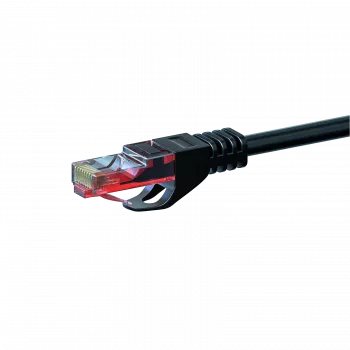 DSIT CAT6 hálózati kábel U/UTP 0,5 m fekete 100% réz (DC-60-005)