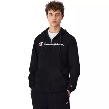 Champion férfi teljes cipzáras kapucnis pulóver, fekete, 220255 KK001 M