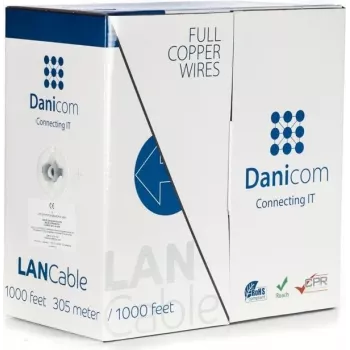 DSIT DANICOM CAT6 UTP 305 m PVC (Fca) tömör réz hálózati kábel