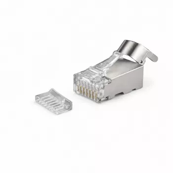 DSIT SFTP RJ45 CAT6a hálózati csatlakozó sodrott érhez (tömör ér) - 10 darab