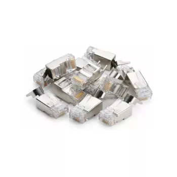 DSIT SFTP RJ45 CAT6a hálózati csatlakozó sodrott érhez (tömör ér) - 10 darab