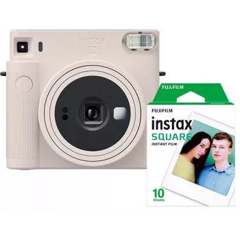 Fujifilm Instax Square SQ1 azonnali fényképezőgép filmmel, krétfehér (70100148677)