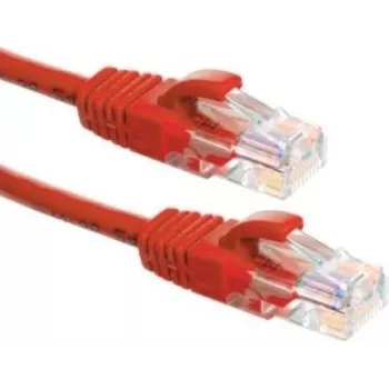 DSIT CAT6a U/UTP 100% réz Ethernet patchkábel, 1 m, piros