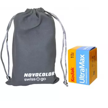 Swiss+Go Novocolor 35mm analóg fényképezőgép csomag vakuval, rózsaszín (SWI401611)