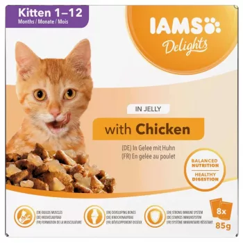 EUKANUBA IAMS DELIGHTS kiscica zselében nedves macskatáp 8x85g