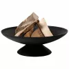 Fire Bowl L öntöttvas tűzhely kültérre, 60 cm kerek, fához és faszénhez, fekete
