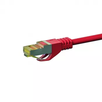 DSIT Cat.7 S/FTP PiMF RJ45 hálózati kábel, piros, 50 m (DC-75-500)