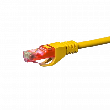 DSIT CAT6 U/UTP hálózati patchkábel, 0,5 m, sárga, 100% réz, RJ45, 1 Gbit/s, 250 MHz