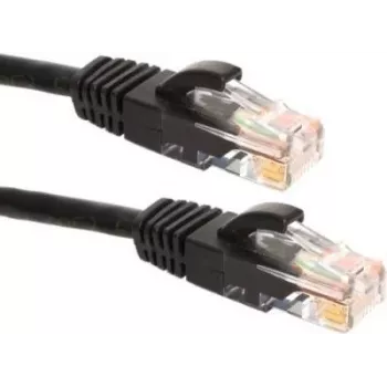 DSIT CAT6a U/UTP 100% réz hálózati patch kábel, 1,5 m, fekete (DC-U6A0-015)