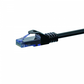 DSIT CAT6a U/UTP 100% réz hálózati patch kábel, 1,5 m, fekete (DC-U6A0-015)