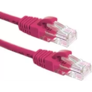 DSIT CAT6a U/UTP 100% réz hálózati patch kábel, 3 m, rózsaszín