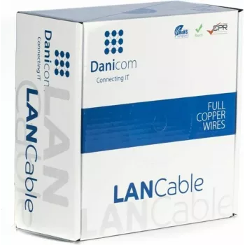 DSIT DANICOM CAT6A UTP 100 m kültéri kábel, tömör ereű, PE köpeny, Fca CPR osztály, 10GBase-T, 500MHz, UV-álló